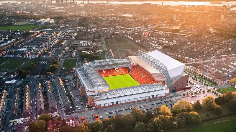 Anfield — home of Liverpool