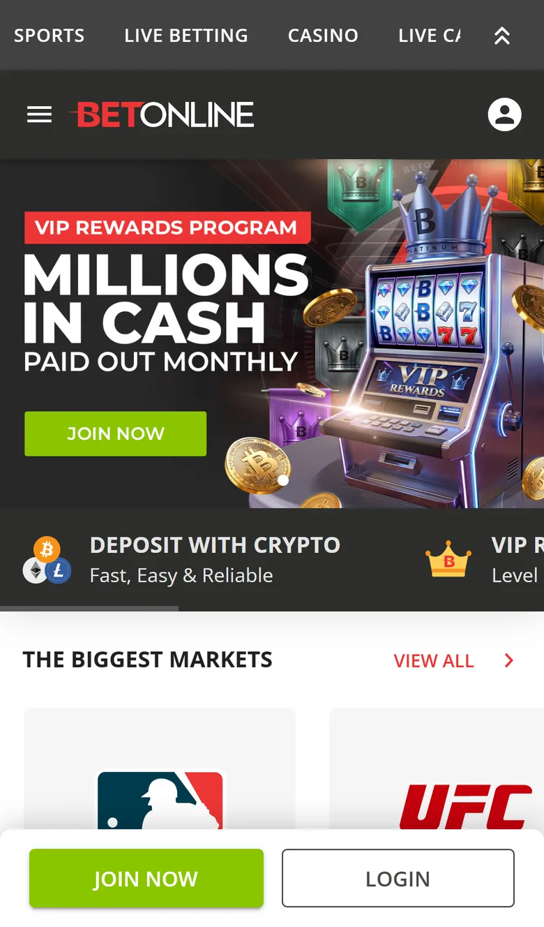 BetOnline on mobile