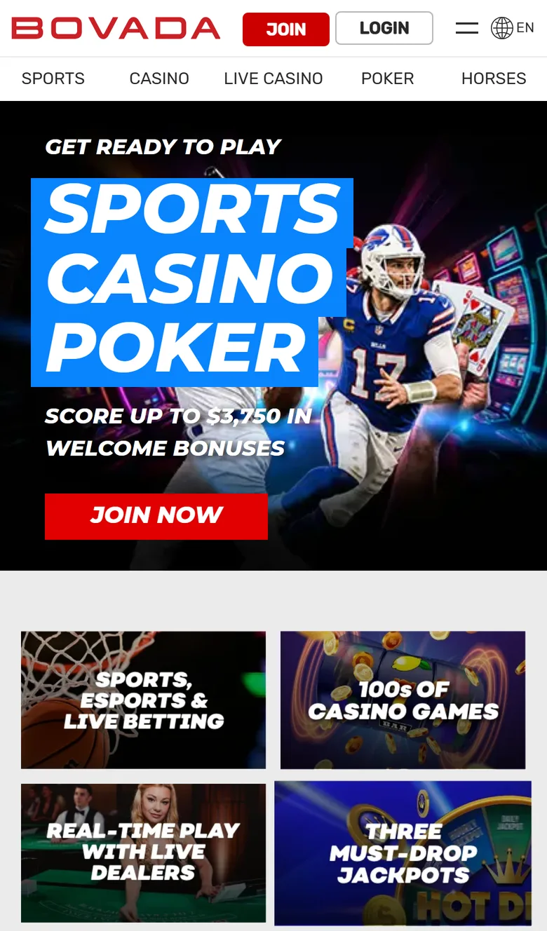 Bovada on mobile